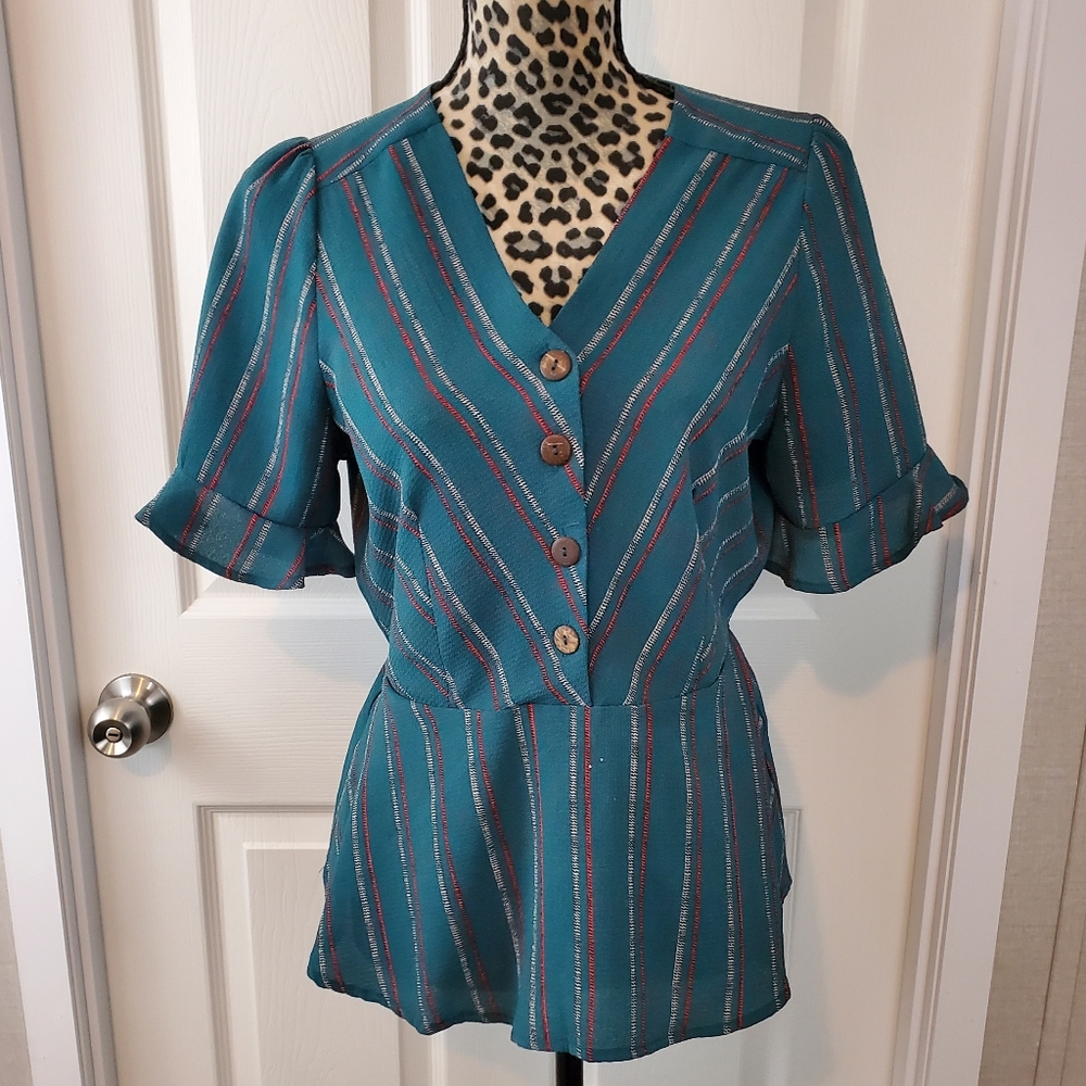 Monteau Striped Blouse
